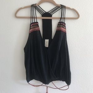 NWT Black Beaded Free People Tank
